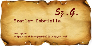 Szatler Gabriella névjegykártya