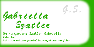 gabriella szatler business card